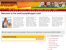 Tablet Screenshot of leecountyshopper.com